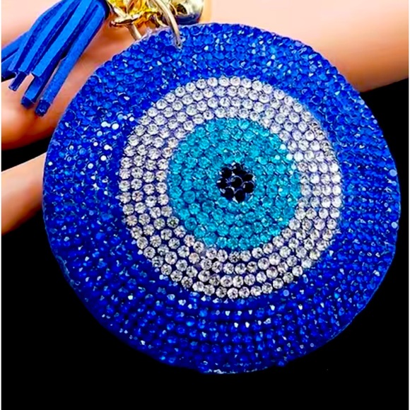 NEW TURKEY EYES CRYSTAL KEYCHAIN FASHION CUTE COLORFUL BAG KEY CHAIN - Picture 4 of 7